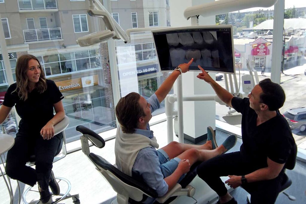 Discussing with Patient | Odeon Dental | Marda Loop Dentist